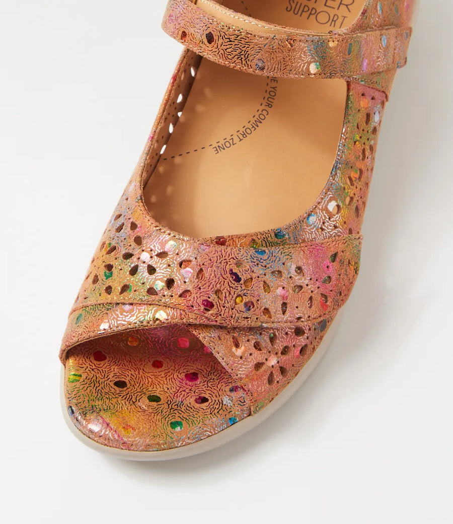 Ziera Daffodil Tan Dot Print