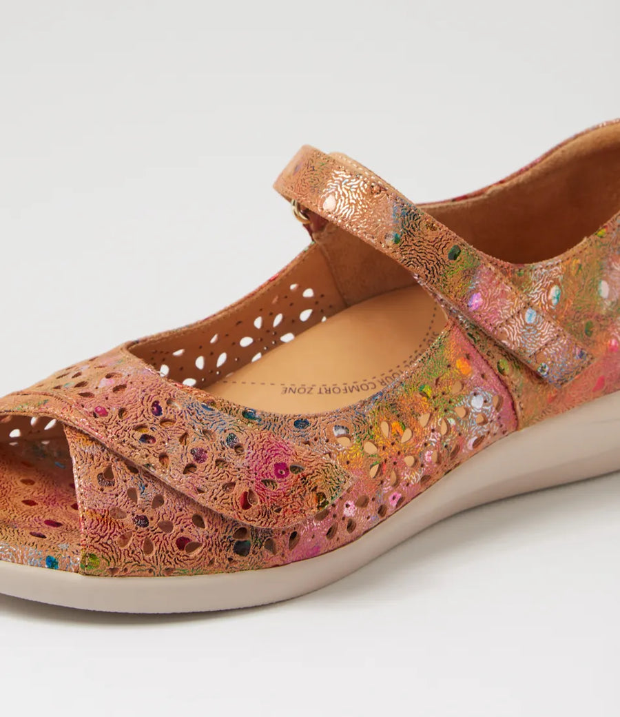 Ziera Daffodil Tan Dot Print