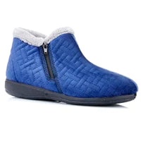 Scholl Dahlia Slipper Quilt Royal Blue Happy Fit Footwear 1