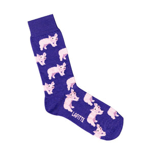 Lafitte Socks Pig Purple