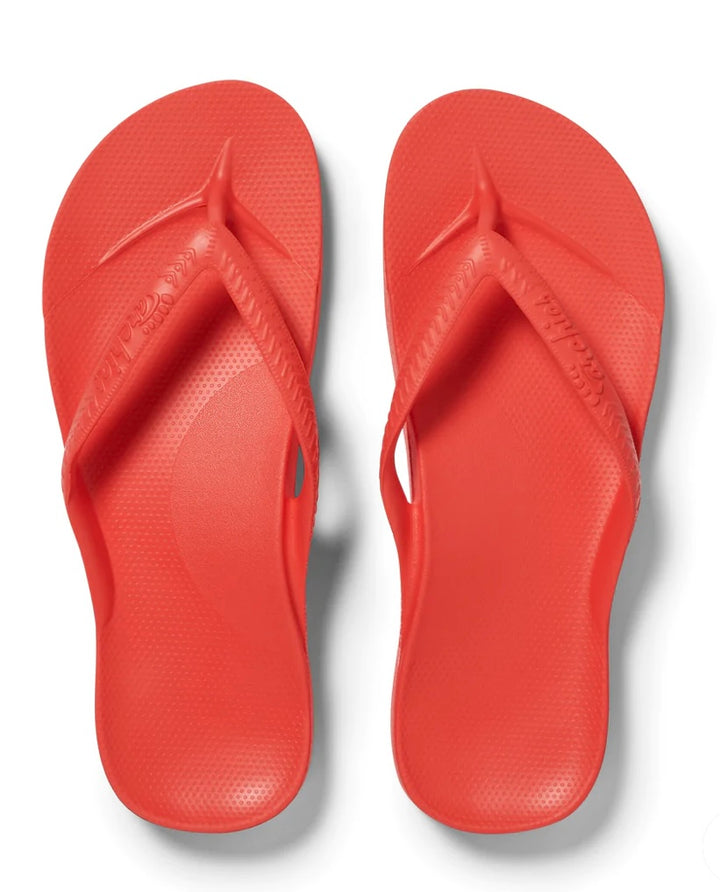 Archies Arch Support Thongs Coral