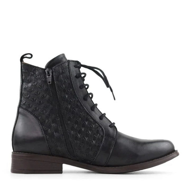 Tesselli Odessa Lace up Ankle Boot Navy