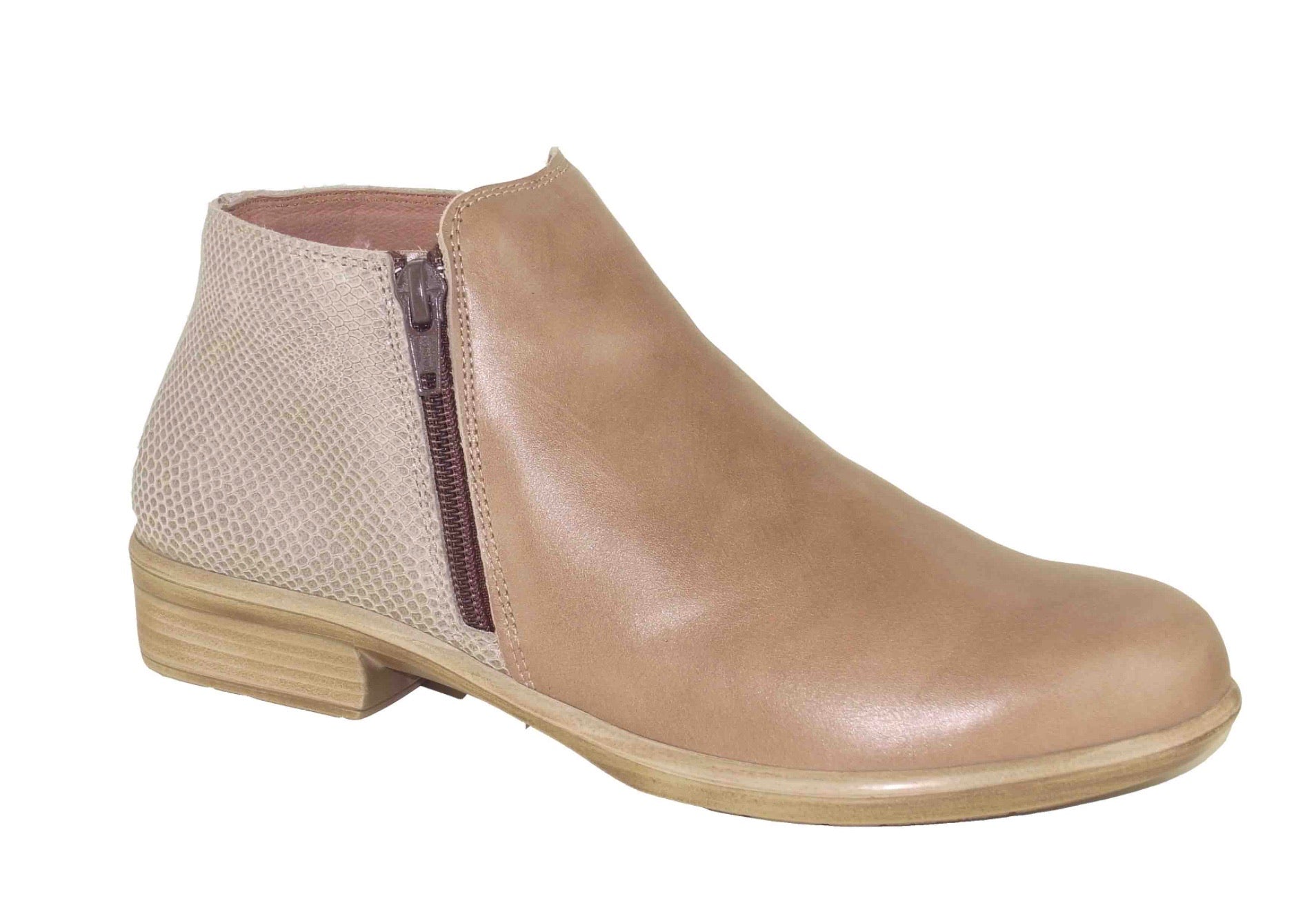 NAOT Helm Arizona Tan Combo – Happy Fit Footwear #1 Shoe Store